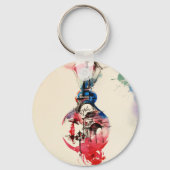 Waterverf Eiffel Tower Travel Love Sleutelhanger (Voorkant)