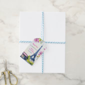 Waterverf Eiffeltoren Parijs 1e verjaardagsfeest Cadeaulabel (Met Touw)