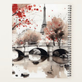 Waterverf Eiffeltoren Parijs Frankrijk Planner (Achterkant)