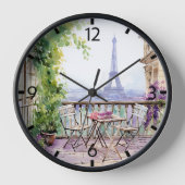 Waterverf Eiffeltoren Parijs Frans Café (Voorkant)
