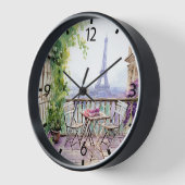 Waterverf Eiffeltoren Parijs Frans Café (Hoek)