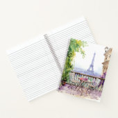 Waterverf Eiffeltoren Parijs Frans Café Notitieboek (Binnen)