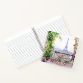 Waterverf Eiffeltoren Parijs Frans Café Notitieboek (Binnen)