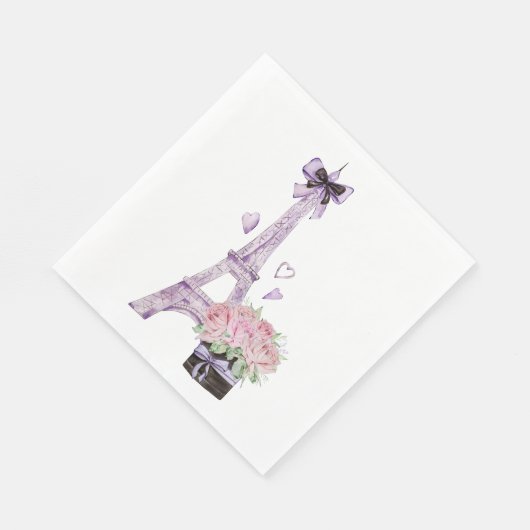 Waterverf Eiffeltoren Servet (Hoek)