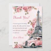 Waterverf Eiffeltoren verjaardag Kaart (Voorkant)