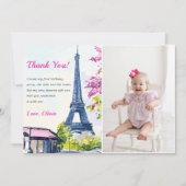 Waterverf Eiffeltoren verjaardag Kaart (Voorkant)