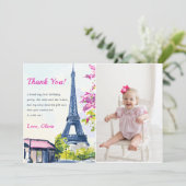 Waterverf Eiffeltoren verjaardag Kaart (Staand voorkant)