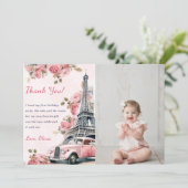 Waterverf Eiffeltoren verjaardag Kaart (Staand voorkant)