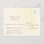 waterverf eikels eikenbladeren vallen bruiloft RSV Uitnodiging Briefkaart (Achterkant)