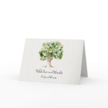 Waterverf eikenboom Dank u