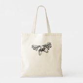 Waterverf eikenboom reünie monogram tote bag (Achterkant)