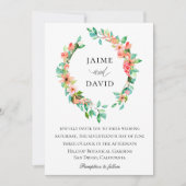 Waterverf eiland Botanical Wreath Wedding Kaart (Voorkant)