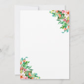 Waterverf eiland Botanical Wreath Wedding Kaart (Achterkant)