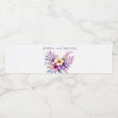 Waterverf eiland Romance-bruiloft Waterfles Etiket (Enkel label)