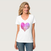 Waterverf EKG Hart T-shirt (Voorkant volledig)
