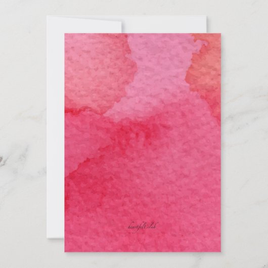 Waterverf Elegance Uitnodiging (Achterkant)