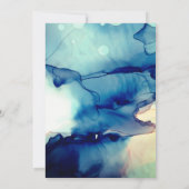 *~* Waterverf Elegant Abstract AR17 Wedding Kaart (Achterkant)