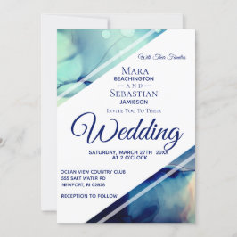 *~* Waterverf Elegant Abstract AR17 Wedding Kaart