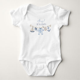 Waterverf Elegant Ahoy het is een Boy Baby shower Romper