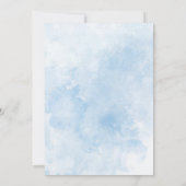 Waterverf Elegant blauw afstuderen Brunch Kaart (Achterkant)