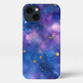 Waterverf  Elegant blauw iPhone Hoesje (Achterkant)