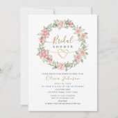 Waterverf Elegant Bloemen Blush Vrijgezellenfeest Kaart (Voorkant)