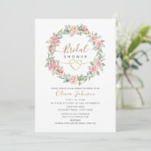 Waterverf Elegant Bloemen Blush Vrijgezellenfeest Kaart (Staand voorkant)