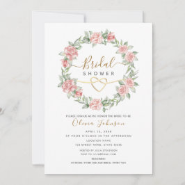 Waterverf Elegant Bloemen Blush Vrijgezellenfeest Kaart