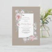 Waterverf Elegant  Bloemen Graduation Party Kaart (Staand voorkant)