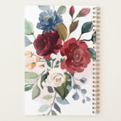 Waterverf Elegant Bloemenblad Planner (Achterkant)