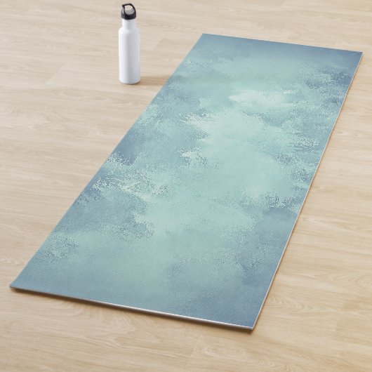 Waterverf Elegant Blue Green Grunge | Yogamat (In situ)