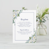 Waterverf Elegant Blue Informatiekaartje (Staand voorkant)