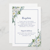 Waterverf Elegant Blue Informatiekaartje (Voorkant / Achterkant)