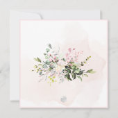 Waterverf Elegant Blush Pink Gum Eucalyptus Kaart (Achterkant)