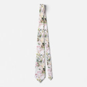 Waterverf Elegant Blush Pink Gum Eucalyptus Stropdas (Voorkant)