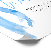 Waterverf Elegant Blush Roze Bow Welkomstbord Poster (Hoek)