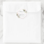 Waterverf Elegant Blush Roze Eucalyptus Dank u Ronde Sticker (Tas)