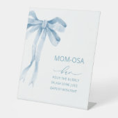 Waterverf Elegant Boeglint baby shower Mom-Osa Reclamebord Met Voetstuk (Voorkant)