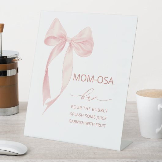 Waterverf Elegant Boeglint baby shower Mom-Osa Reclamebord Met Voetstuk (Insitu)