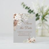Waterverf Elegant Boho Wedding Save the Date Briefkaart (Staand voorkant)