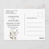 Waterverf Elegant Boho Wedding Save the Date Briefkaart (Achterkant)