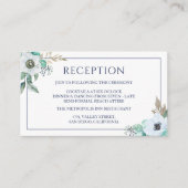 Waterverf Elegant Bouquet Wedding Reception Informatiekaartje (Voorkant)