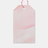 Waterverf Elegant Bow Lint Baby shower Cadeaulabel (Achterkant)