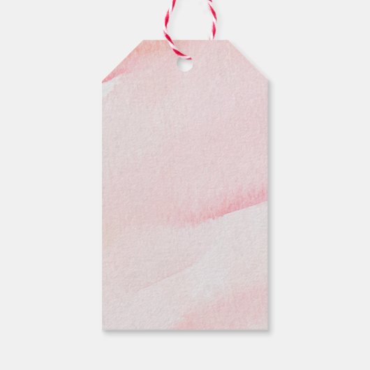 Waterverf Elegant Bow Lint Baby shower Cadeaulabel (Achterkant)