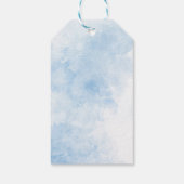 Waterverf Elegant Bow Lint Baby shower Cadeaulabel (Achterkant)