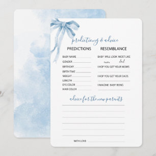 Waterverf Elegant Bow Lint Blauw Voorspelling ADV Kaart