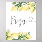 Waterverf Elegant Bruiloftsfeest Prijzen Bord Poster (Voorkant)