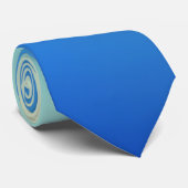 Waterverf Elegant & Chic Gold Blauwgroen Blue Ombr Stropdas (Opgerold)