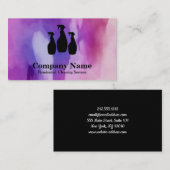 Waterverf Elegant Cleaning Service Visitekaartje (Voorkant / Achterkant)