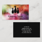 Waterverf Elegant Cleaning Service Visitekaartje (Voorkant / Achterkant)